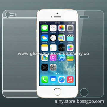 Screen Protector Films, Tempered Glass, Ultra Transparent, Anti-shatter, for iPhone 5S/5C/5